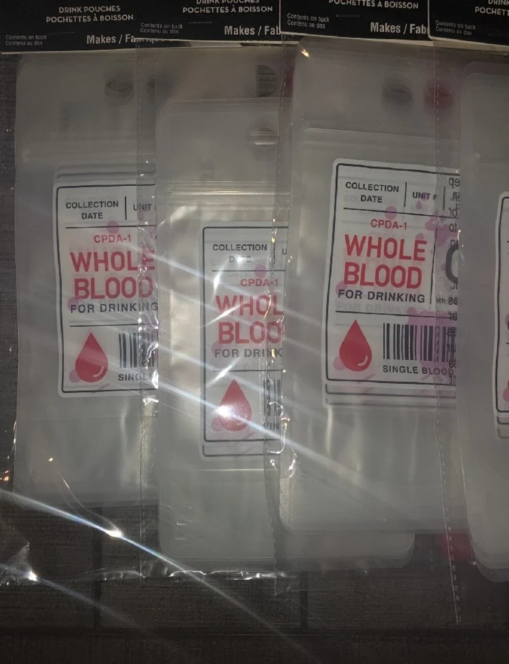 New Celebrate It Halloween Whole Blood Drink Pouches - Red